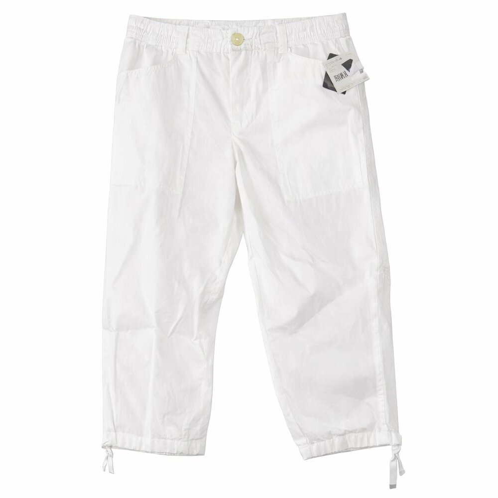 NWT LIZ CLAIBORNE Sloane Cropped White Pants Size 8
